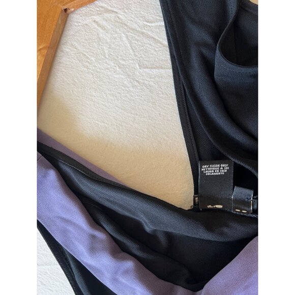 BCBGMAXAZRIA Womens Size M Sheath Dress Black Purple Color Blocked Sleeveless - Picture 11 of 13